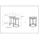 Journal table, 450x450x550, Pietra Black/White Muars