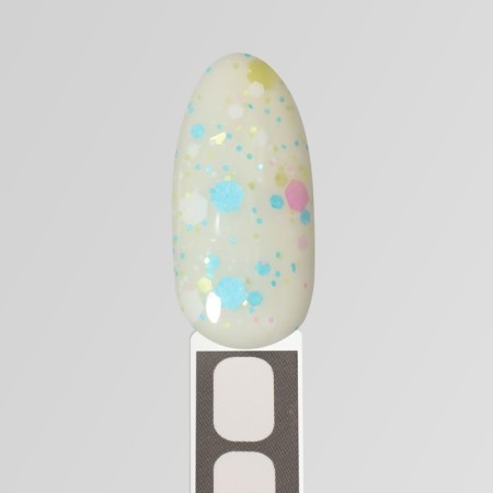 Nail varnish gel, Milk Glitter, 3 phase, 8ml, LED/UV, Transparent color (08)-10
