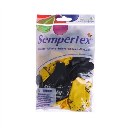 Shar Latex 12 "" Something there... ", pastel, set of 15 pcs., Color black, yellow-2