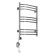 Domoterm electric heated towel rail "Laura", 500 x 700 mm, 9 crossbars, left, chrome