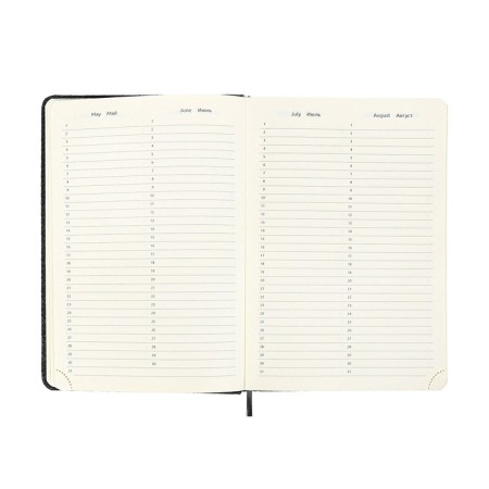 Gift Davente.clair: Diamur of Leduced A5 136 sheets, solid cover, block 70, black + ballpoint pen-9