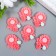 Decor for creativity plastic "Chamomile, rose and God's cow" peach 3.1x3.6 cm