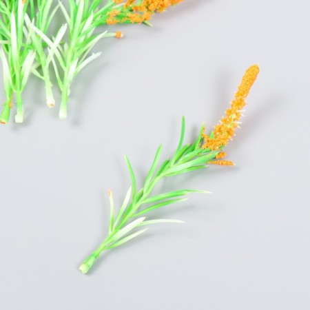 Decor for creativity "muscari with leaves" set of 6 pcs Orange 11 cm