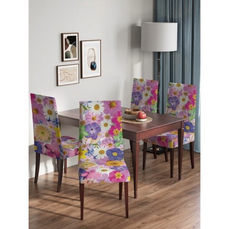 Czech for a chair "Symphony from flowers", decorative, velor-3