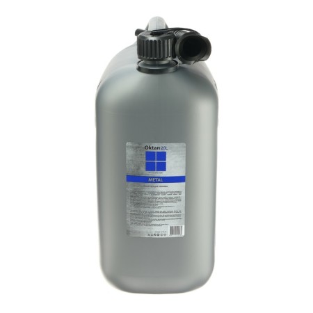 Канистра ГСМ Oktan METAL, 20 л, пластиковая, серая-2