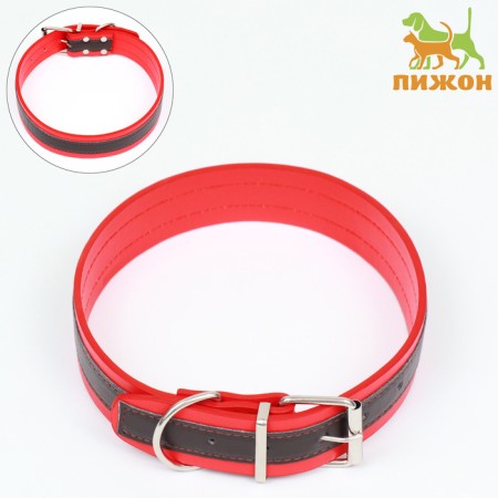 Two-layer collar 66 x 3.5 cm, Osh 50-60, brown-red