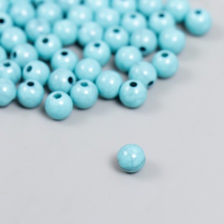 Beads for creativity plastic "imitation of turquoise" d = 0.6 cm set 20 g-1