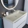 Sink uperwood Classic quartz 80 cm, quartz, beige matte, linen