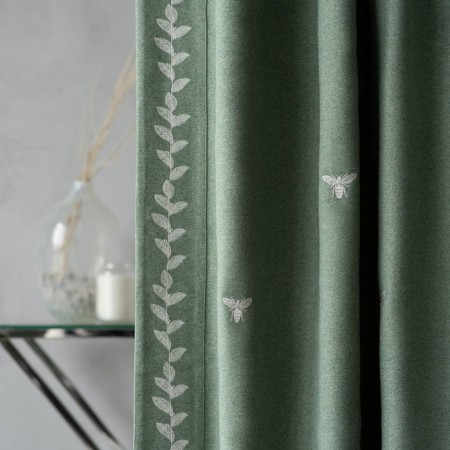 Set of curtains "Fito", size 2x150x270 cm, green color-1