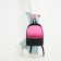 School textile school backpack with pink gradient, 38x29x1 cm, lightning department, black/pink color