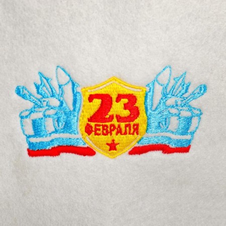 Bath cap with embroidery "February 23", the first variety-2