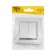 Tot Elegant switch, 10 a, 2 cl., Hidden, silver