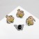 Set of icons (4 pcs.) "Banana", non -ferrous in ferrous metal