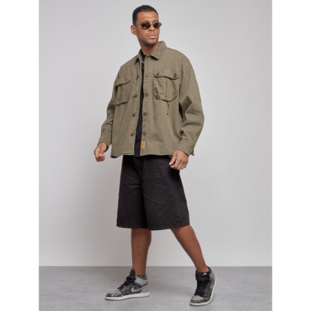 Jeaning jacket men's, size 50, khaki color-1