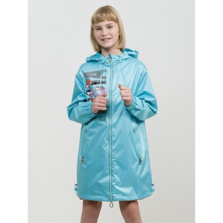 Плащ для девочек, рост 140 см, цвет бирюза-2