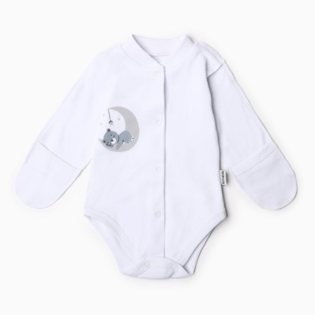 Body with closed handles, white/bear, height 62 cm