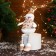 Soft toy "Snowman in a striped scarf, butterfly legs" 10x30 cm, gold