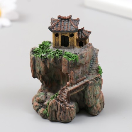Figure for Florarium Polystone "House on the Cliff" 6.5x5x7.5 cm