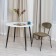Table uranus chip/metal, white/black 90x90x77 cm