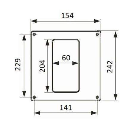 Zein ventilation duct connector, 60 x 204 mm, with a pad and with a valve-5