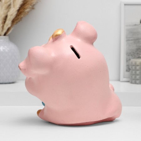 Piggy bank "Piglet with a bow" 18x20x15cm-3