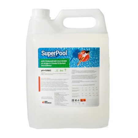 PH level to increase the super - pool - plus 5 liters