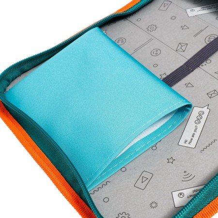 Penal 1 section 140 x 210 x 40 mm, folding pocket and cosmetic bag, fabric, calligrata topontent "doggie"-7