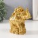 Necc Gold Polystone "Toad on an elephant with coins" 12x6.8x11.2 cm