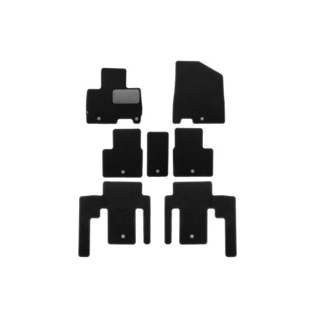 Standard salon rugs for Kia Carnival Prestige, 2020-, minivan, 7 pcs. (Textiles)