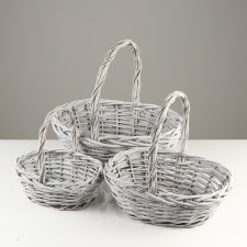 A set of baskets, 3 pcs, 47x37x17/43 cm, 39x23x14/35 cm, 31x21x11/27 cm, lloza