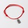 Bracelet-reinforcing "Red thread" Koshelki owl, color black silver, 20 cm