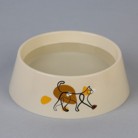 Plastic bowl “CAT”, beige, 300 ml-2
