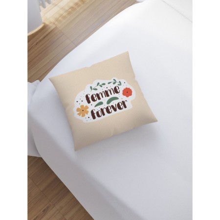 Decorative pillowcase "Femme Forever", on a zipper, size 45x45 cm-1