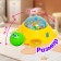 Catcam Musical "Turtle", light, sound effects, works from batteries