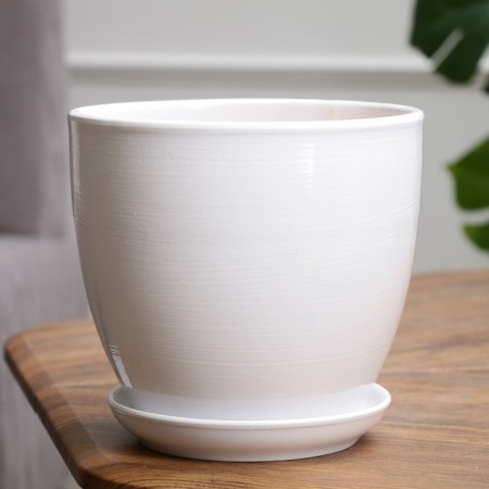 Pot floral white, 2.5 liters