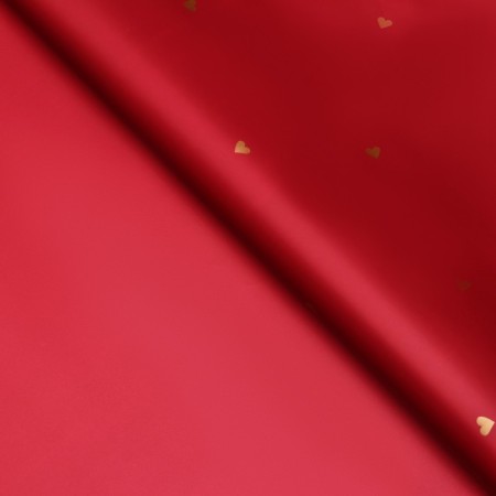 Flower film, 57cm x10 m, "hearts", wine, 65 microns-2