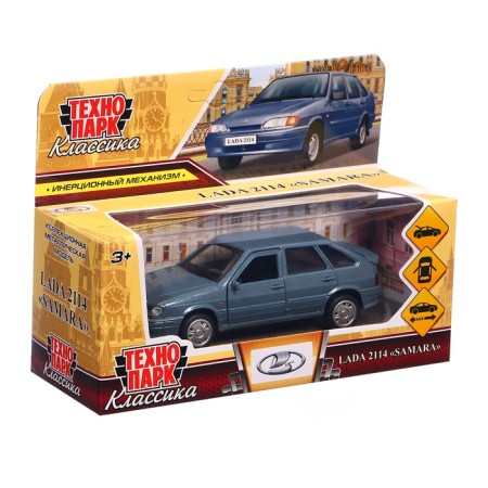 Lada -2114 Metal machine "Samara" 12 cm, inertz, wet asphalt, 2114-12-gy (72)-5