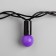 Garland “thread” 10 m with nozzles “balls 1.5 cm”, IP44, dark thread, 100 LED, purple purple, 8 modes, 220 V