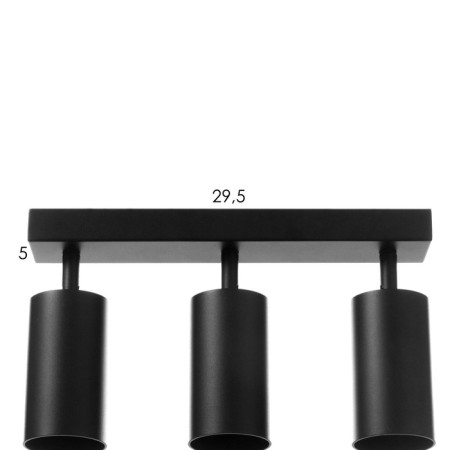 ETENES STAS 3XGU10 Black 50x6.5x16.5 cm-4