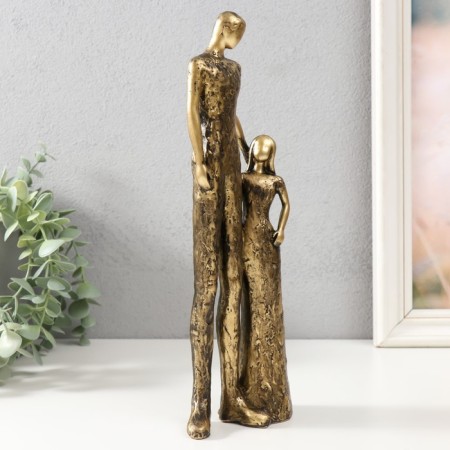 Souvenir Polystone "Father and Daughter" 9.5x5.5x27.5 cm-1