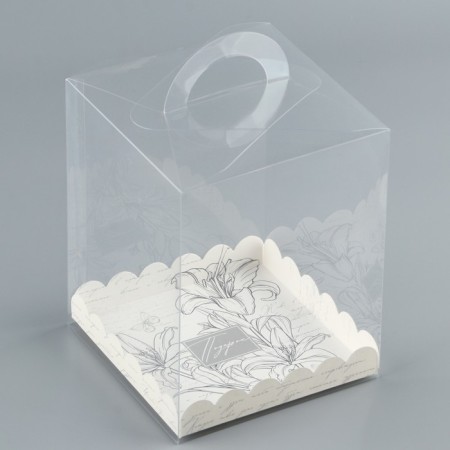 Confectionery box, chest, packaging, “lilies”, 14 x 14 x 18 cm-2