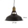 Bra with a switch on the wire "Vintage" E27 40W black 27x27x15cm