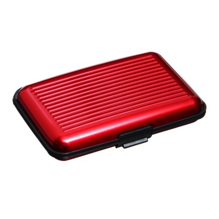 The business card between the plastic, metallic, with the departments inside, the red-1