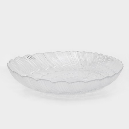 Deep glass plate Atlantis, d = 21 cm, the color is transparent-1