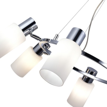 Suspended EVOLUCE lamp. Sle1139-103-06. Gessi. 6x60 watts, E14, 72x72x19 cm, chromium color-3