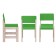 Stool adjustable birch "cornflower", green color