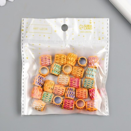 Beads for creativity Plastic "Ethno. Damn. Hologography" set of 20 g 1.3x1.3x1.3 cm-3
