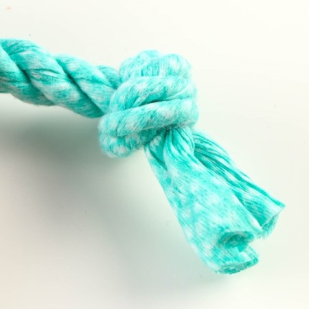 Chewing toy "gear on a rope", up to 20 cm, turquoise-3