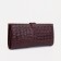Women's wallet on the button, burgundy color