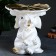 Figure - stand "Elephant with a leaf" "mother -of -pearl/gold, 30x30x30cm